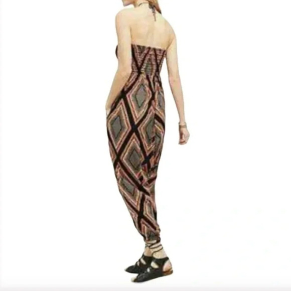 Anthropologie Lilka Serra Aztec Mosaic Geo Print Harem Jumpsuit Size Small - Picture 2 of 8